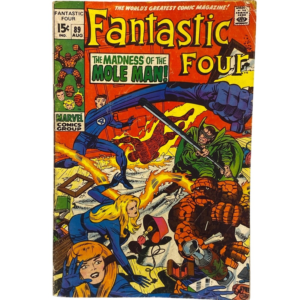 1969 Fantastic Four #89 Comic‎ Book Marvel Comics Silver Age Vintage